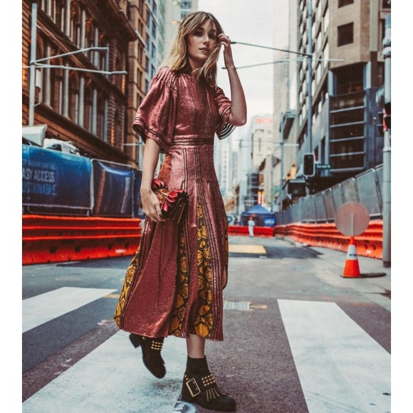 burberry metallic dress